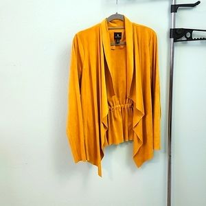 Jules & Leopold large suede fabric cover jacket  with adjustable back colar